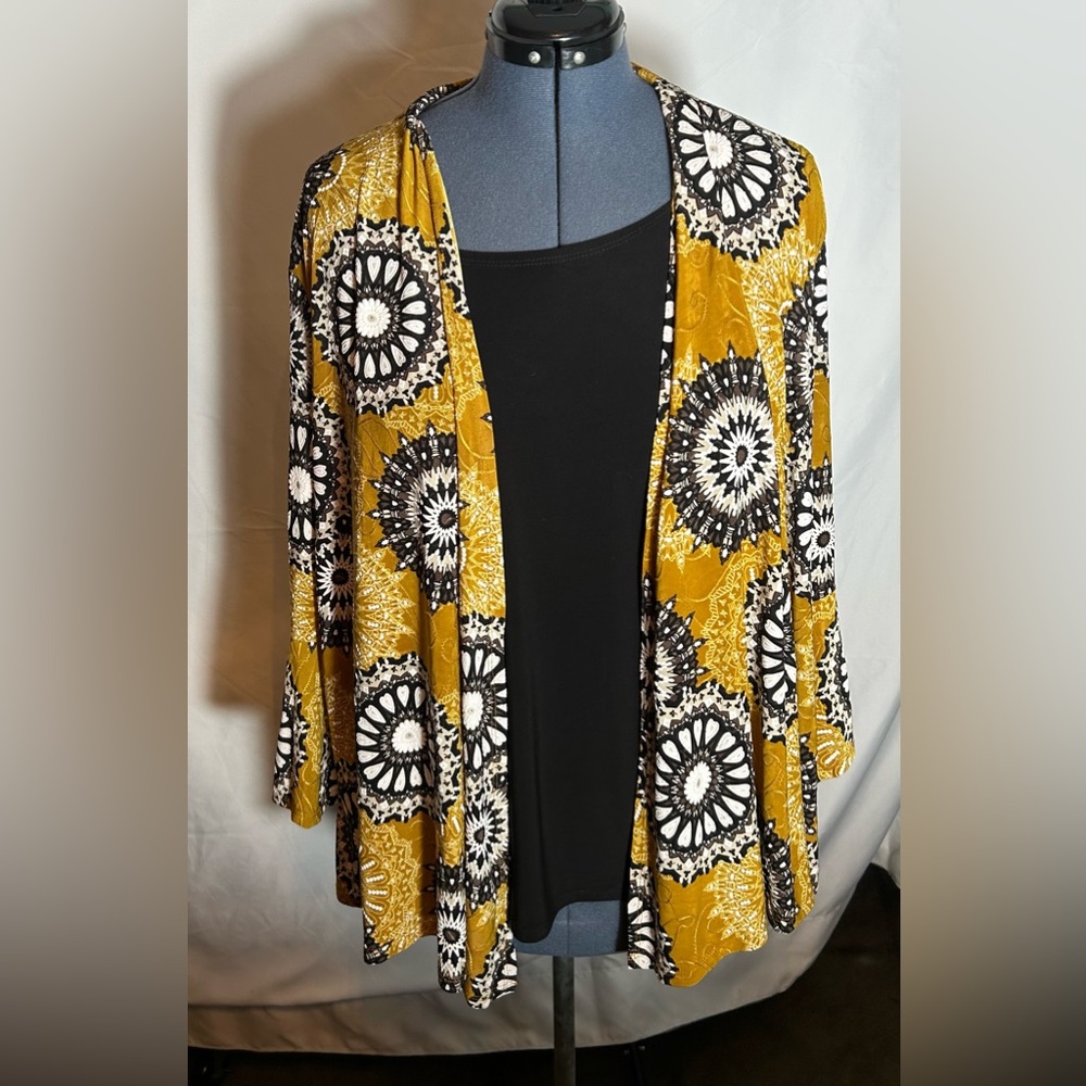 Sami & Jo Mustard and Black Blouse